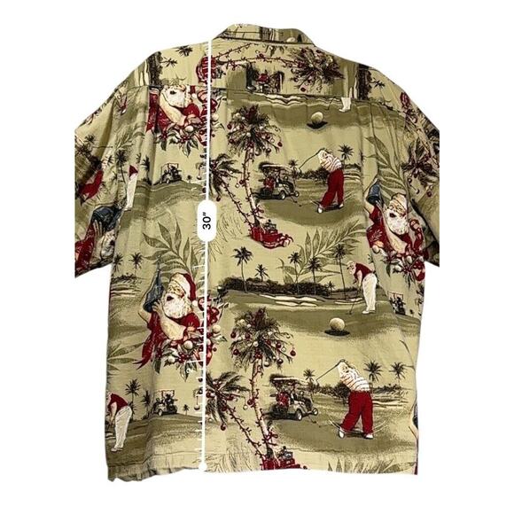 Vintage Windham Pointe Mens Santa Claus Christmas Golf Button Up Shirt Size XXL - Picture 3 of 5